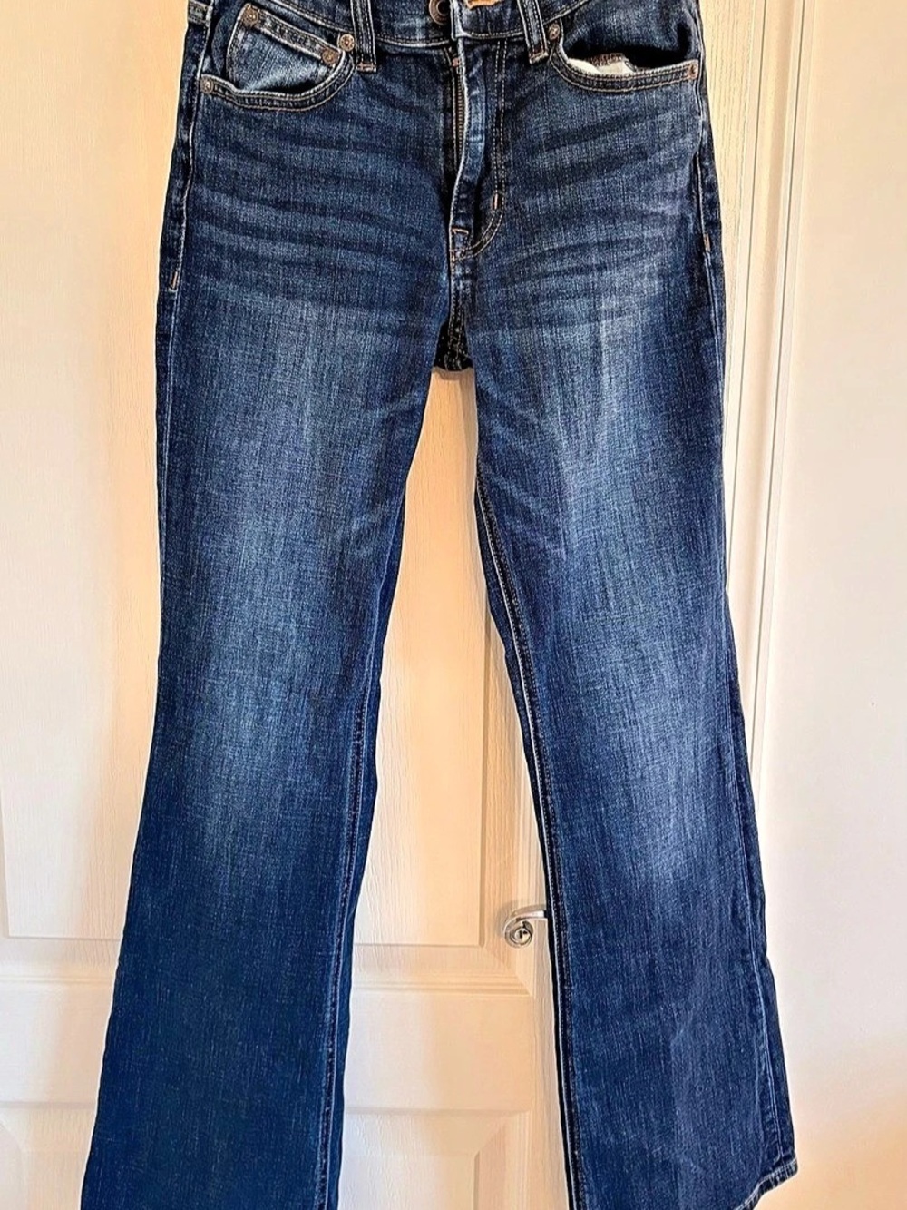 AEROPOSTALE High Rise Flare Jeans Blue Waist 00 Short